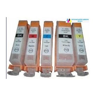 Canon CLI-521C + új chip cyán utángyártott tintapatron