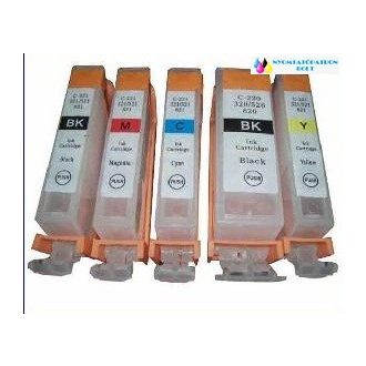Canon CLI-521BK + új chip fekete utángyárott tintapatron