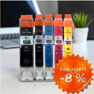   Canon CLI-551 Bk, C, M, Y + PGI-550Bk utángyártott tintapatron multipack 
