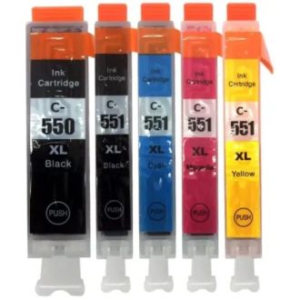   Canon CLI-551 Bk, C, M, Y + PGI-550Bk utángyártott tintapatron multipack 