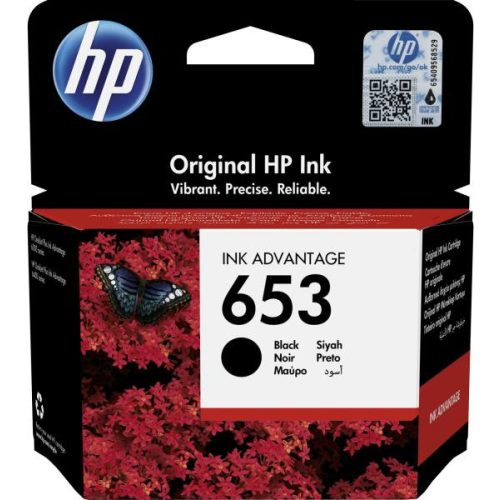 HP 653 (3YM75AE) fekete eredeti tintapatron