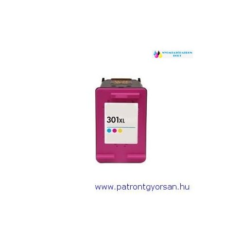 HP 301XL Color  (CH564EE) színes utángyártott tintapatron